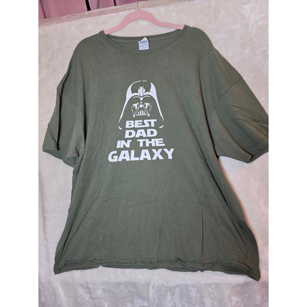 Star Wars Darth Vader Best Dad In The Galaxy Olive Green‎ Graphic T-Shirt 3XL